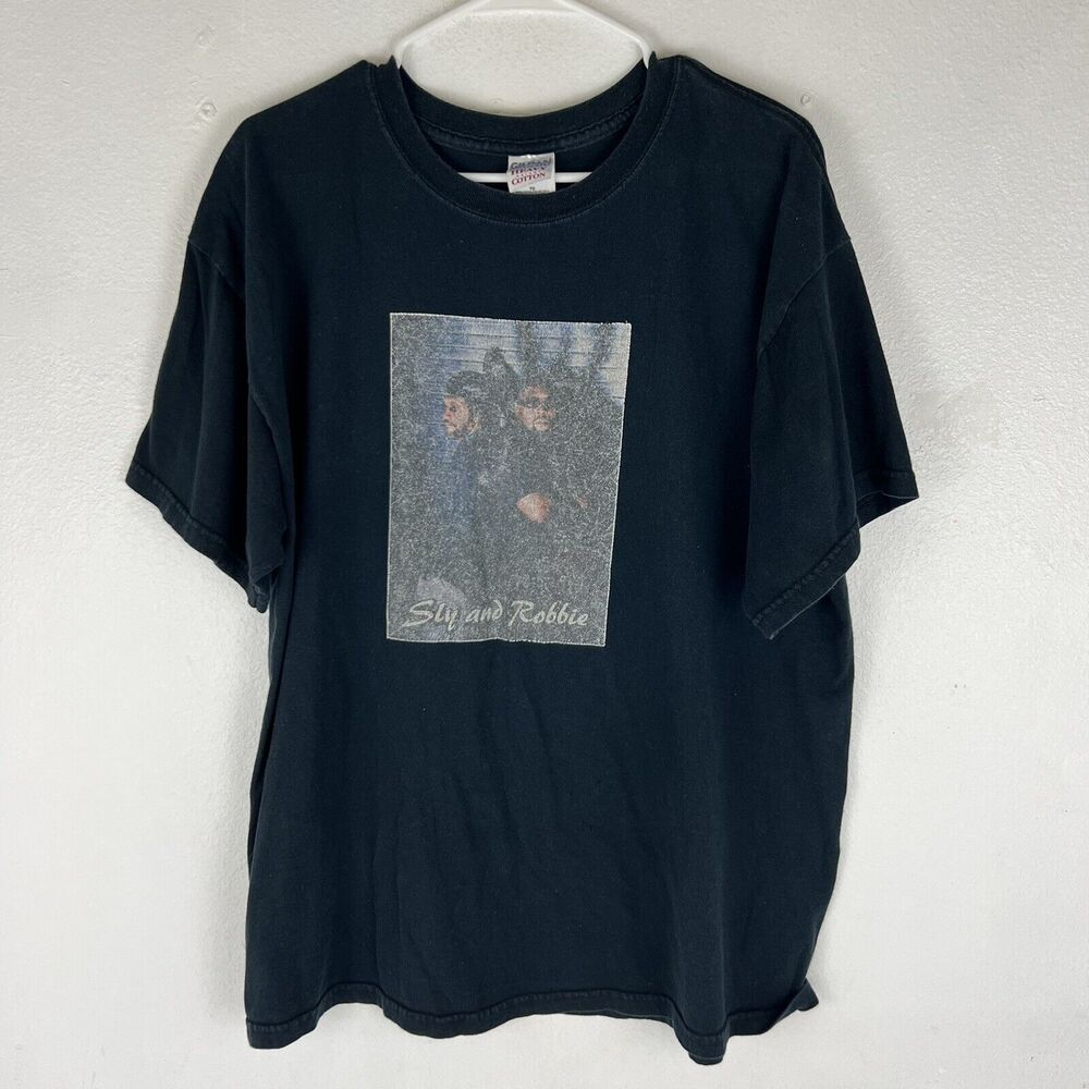 Vintage Sly & Robbie Rhythm Killers Short Sleeve Sweatshirt XL Reggae Ska Faded